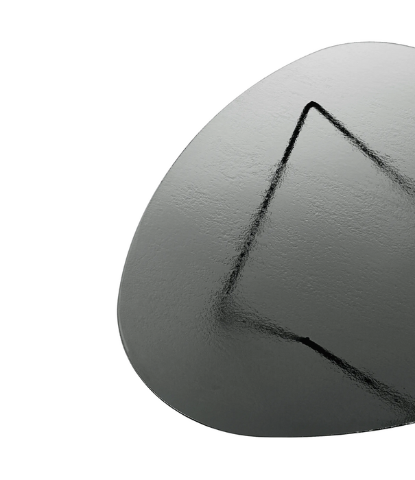 Gubi  Gubi Pedrera Salontafel gestructureerd glas, zwart onderstel