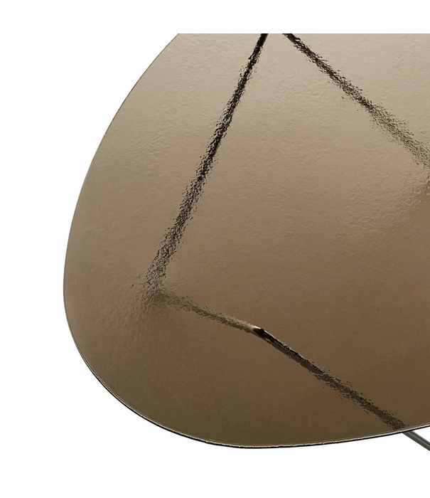 Gubi  Gubi Pedrera Coffee Table structured glass, chrome base