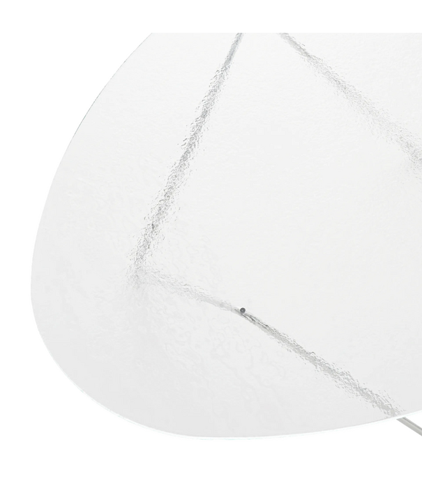 Gubi  Gubi Pedrera Coffee Table structured glass, chrome base