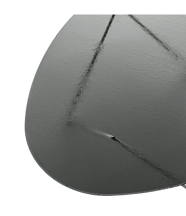 Gubi  Pedrera Salontafel gestructureerd glas, chroom onderstel