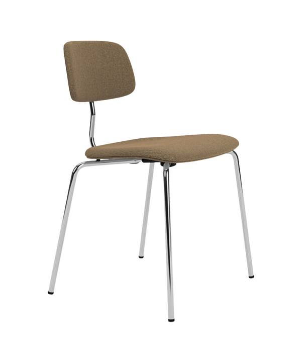 Montana Furniture   Kevi 2060 Eetkamerstoel gestoffeerd, chroom onderstel