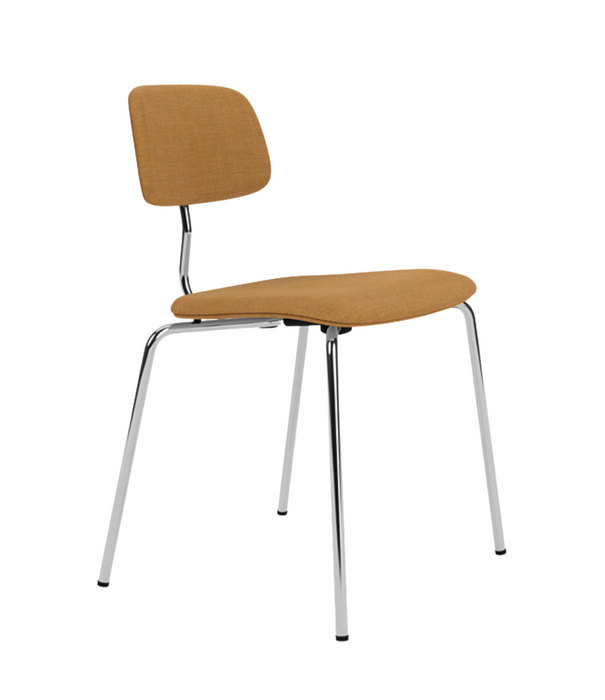 Montana Furniture   Kevi 2060 Eetkamerstoel gestoffeerd, chroom onderstel