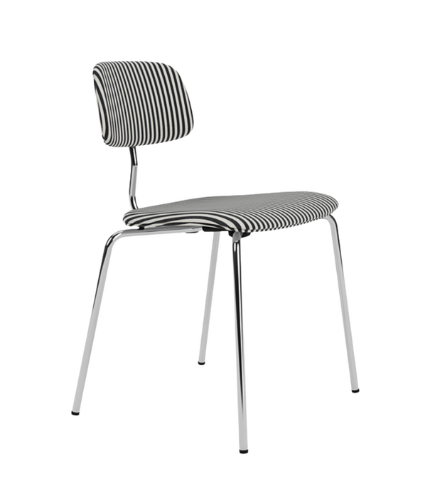 Montana Furniture   Kevi 2060 Eetkamerstoel gestoffeerd, chroom onderstel
