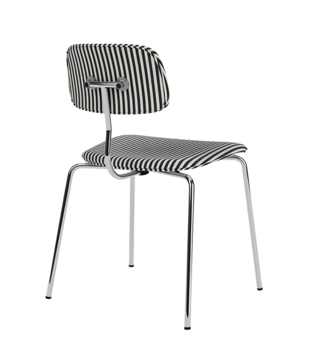 Montana Furniture   Kevi 2060 Eetkamerstoel gestoffeerd, chroom onderstel