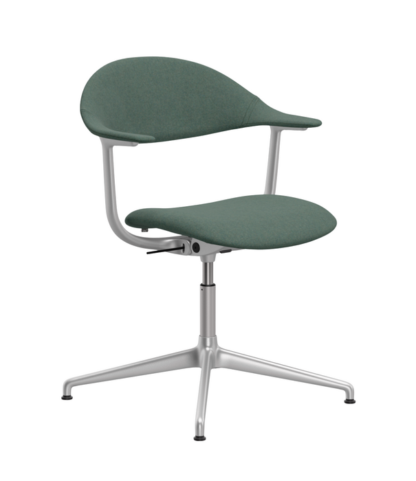 Vitra  Vitra Mynt Bureaustoel gestoffeerd, 4-ster voet aluminium op gliders