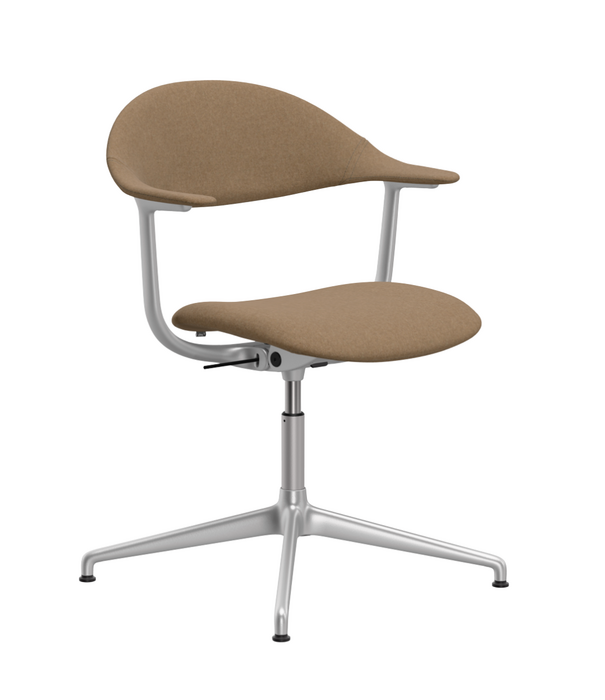 Vitra  Vitra Mynt Bureaustoel gestoffeerd, 4-ster voet aluminium op gliders