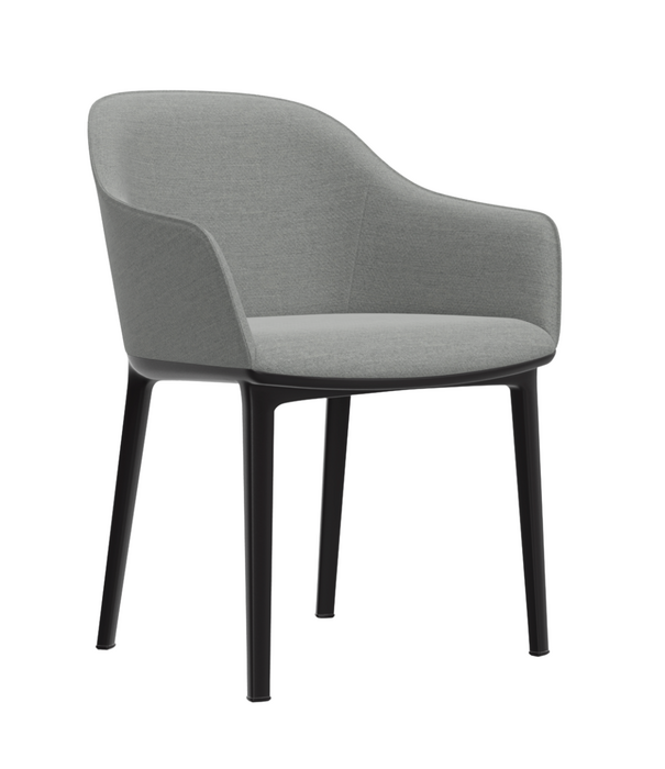 Vitra  Vitra Softshell Dining Armchair upholstered, basic dark base
