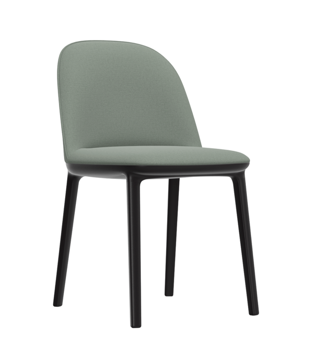Vitra  Softshell Side Chair upholstered , basic dark base