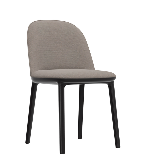 Vitra  Softshell Side Chair upholstered , basic dark base