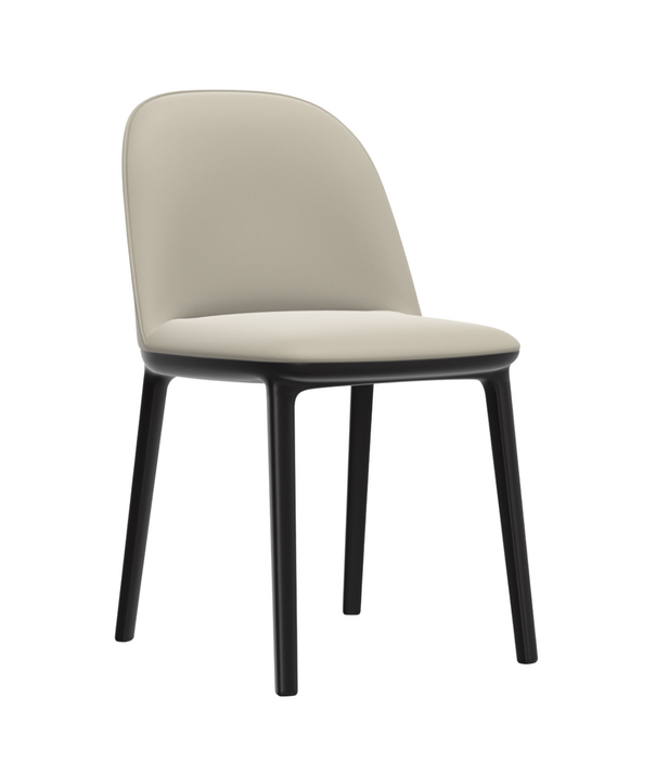 Vitra  Softshell Side Chair upholstered , basic dark base