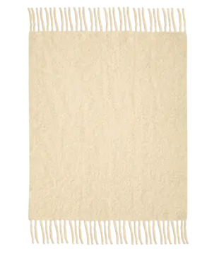 Layered - Chunky Mohair Blanket, Pale Banana