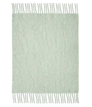 Layered - Chunky Mohair Deken, Milky Green