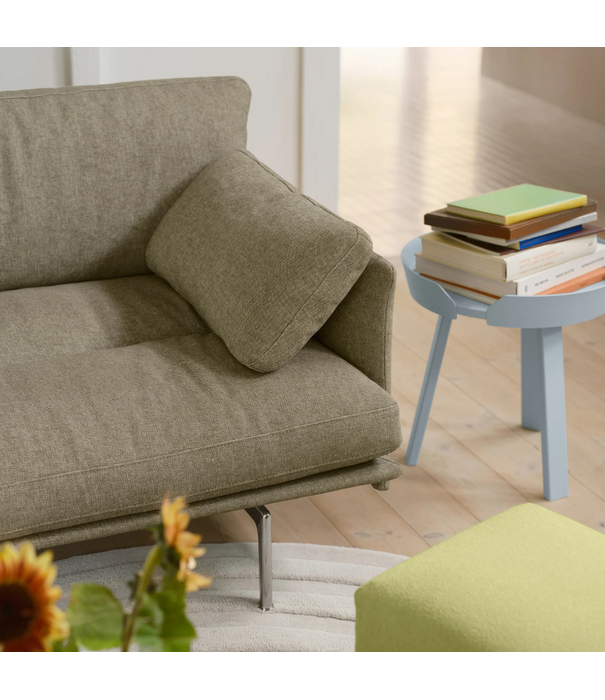 Muuto  Outline Soft 3 seater Sofa Clay 12, aluminium base
