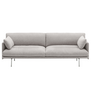 Muuto Outline Soft 3 seater Sofa Clay 12, aluminium base