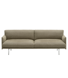Outline Soft 3 seater Sofa Clay 15, aluminium base