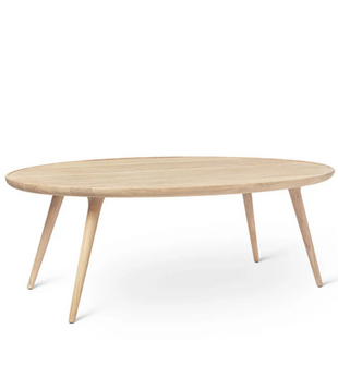 Mater Accent Oval Salontafel mat gelakt eiken 120cm