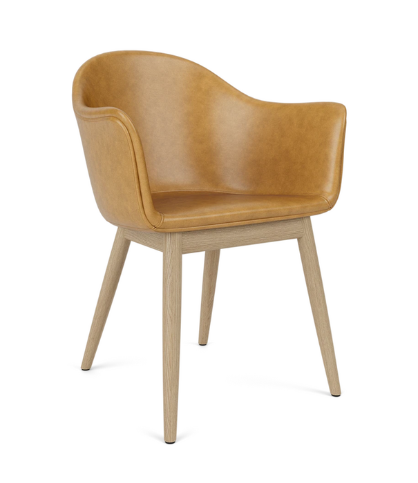 Audo Audo Harbour Dining chair Dakar leather, wooden base