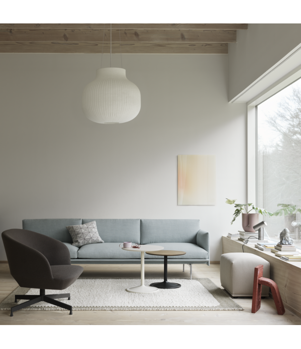Muuto Outline 3,5-zits Bank Fiord 151, voet zwart