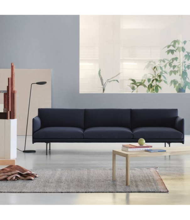 Muuto Outline 3,5-zits Bank Fiord 151, voet zwart