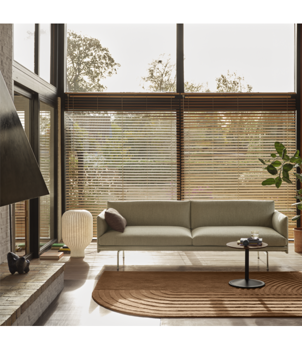 Muuto Outline 3,5-zits Bank Fiord 151, voet zwart