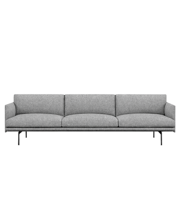 Muuto Outline 3,5-zits Bank Fiord 151, voet zwart