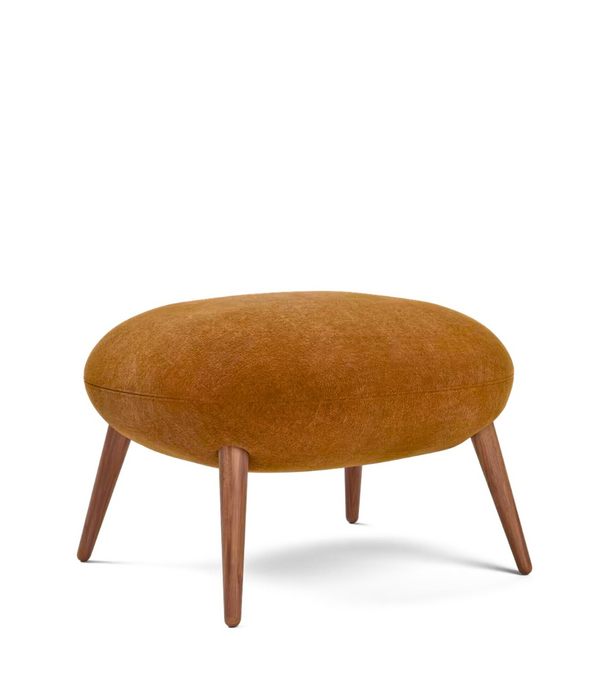 Fredericia  Swoon lounge stoel model 1770, Grand Mohair houten poten