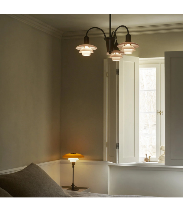 Louis Poulsen  PH 1/1 Chandelier  aged brass - dusty terracotta
