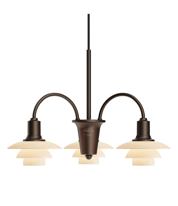 Louis Poulsen  PH 1/1 Kroonluchter aged brass - dusty terracotta