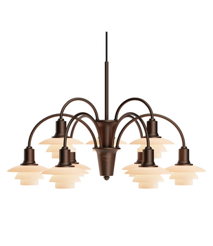 Louis Poulsen PH 1/1 Chandelier 9, Centenary Edition