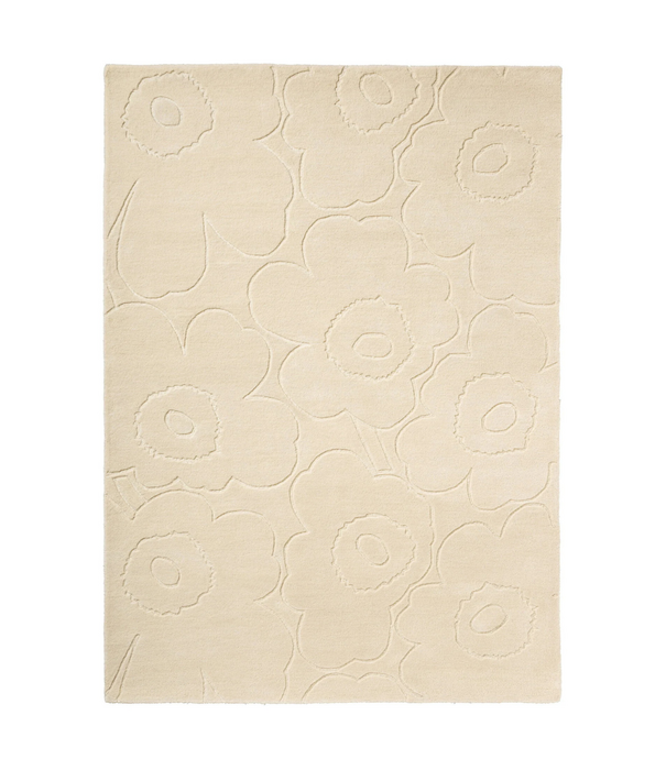 Marimekko Marimekko Piirto Unikko rug, natural white, handtufted
