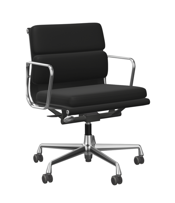 Vitra  Soft Pad Chair EA 217 Office Chair black premium F leather
