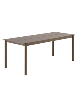 Linear Steel Table taupe 200 x 75