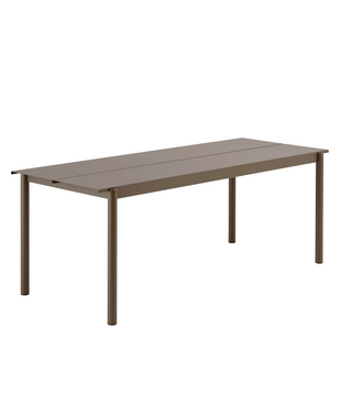 Linear Steel Tafel taupe 200 x 75