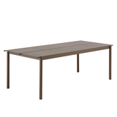 Linear Steel Tafel taupe 220cm