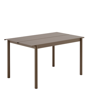 Linear Steel Table taupe 140 x 75