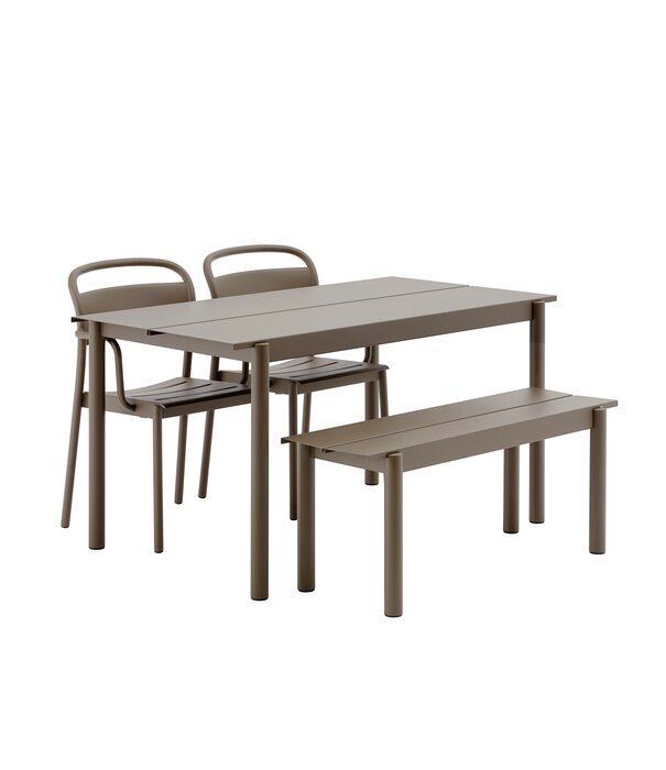 Muuto  Linear Steel Tafel taupe 140cm