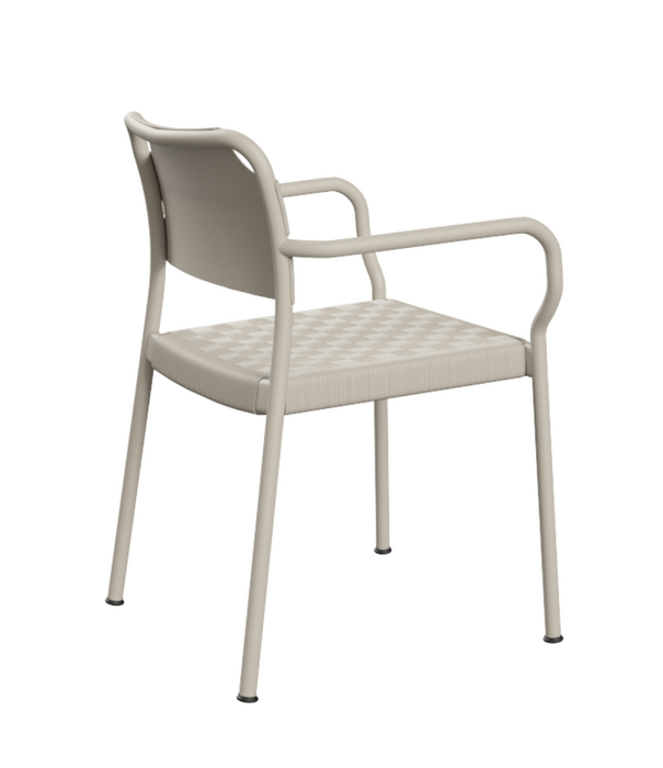 Fritz Hansen Vind Stoel met arm, mist grey