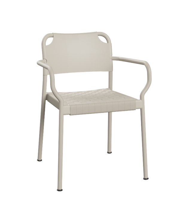 Fritz Hansen Vind Stoel met arm, mist grey