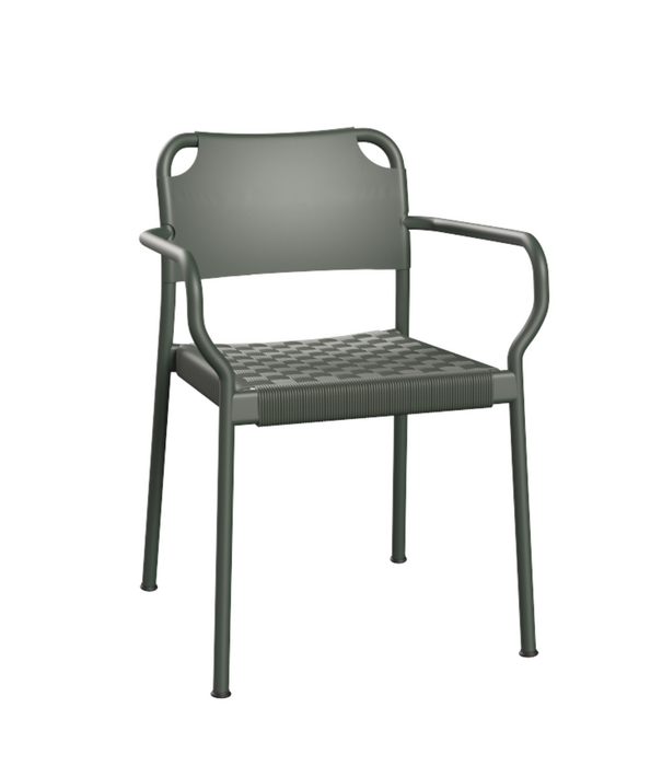 Fritz Hansen Vind Stoel met arm, hunter green