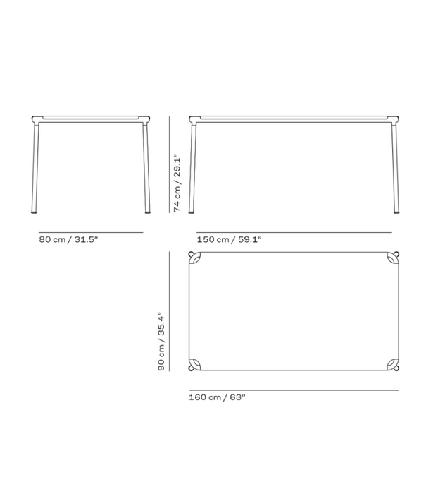Fritz Hansen Fritz Hansen Vind Table mist grey