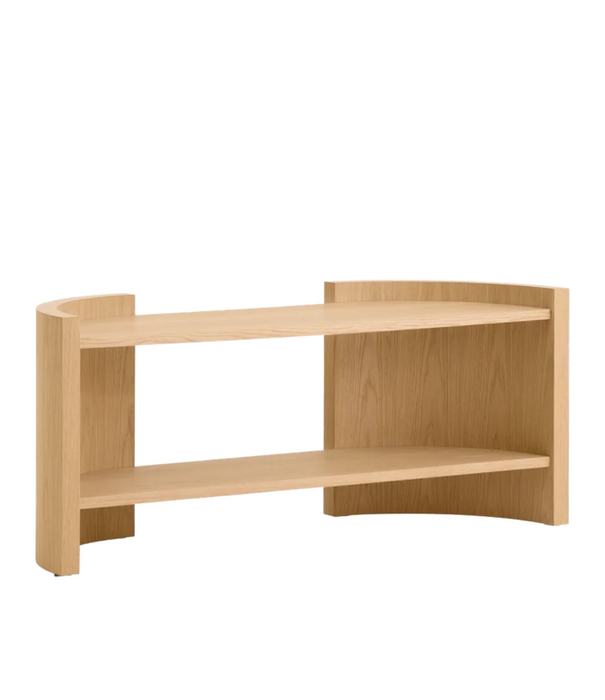 Audo Audo Crescent Shelving Low lacquered oak