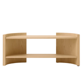 Audo Crescent Low Boekenkast gelakt eiken