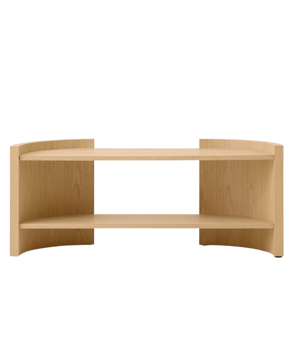 Audo Audo Crescent Shelving Low lacquered oak