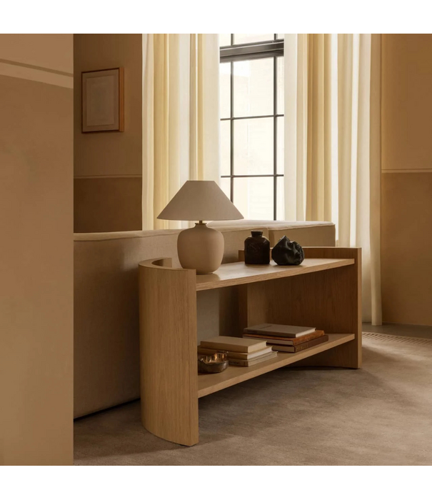 Audo Audo Crescent Low Boekenkast gelakt eiken