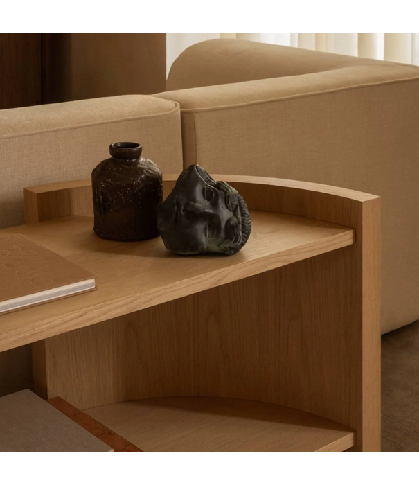 Audo Audo Crescent Low Boekenkast gelakt eiken