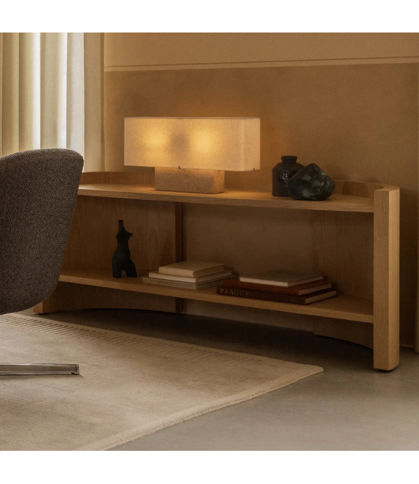 Audo Audo Crescent Low Boekenkast gelakt eiken