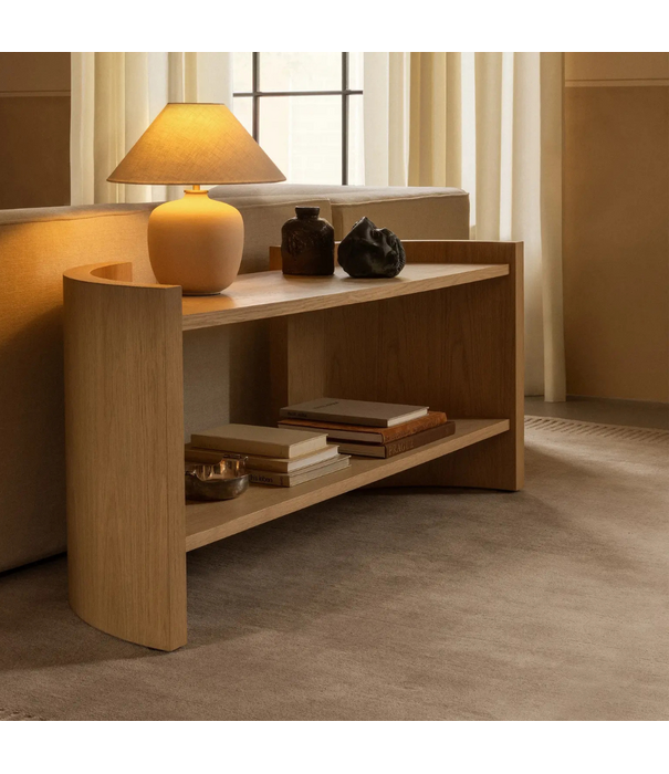 Audo Audo Crescent High Shelving Boekenkast gelakt eiken