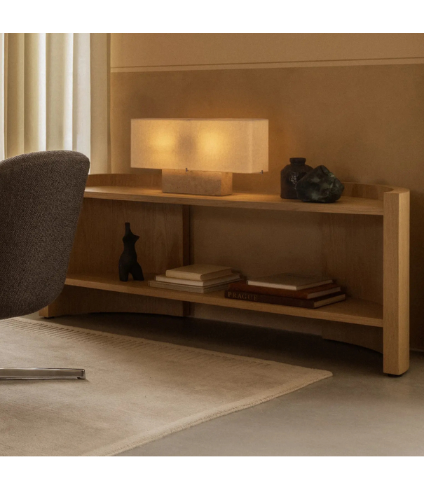 Audo Audo Crescent High Shelving Boekenkast gelakt eiken