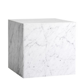 Audo Plinth Cubic Coffee Table Carrara marble 40cm