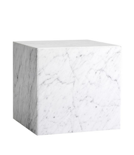Audo Plinth Cubic Coffee Table Carrara marble 40cm